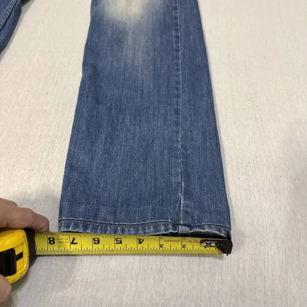 Diesel Larkee Mens 31x32 Regular Straight Blue Jeans Distressed Nice Fade EUC